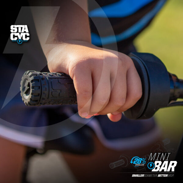 1080X1080-STACYC-MiniBar-Action-1_64cdc0ec-188a-469b-8725-8cbb896a15a2 19mm MINI BAR RISER KIT - BLACK